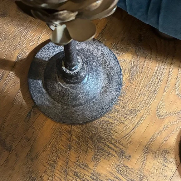 15’pillar candleholders bronze pine conceals cast iron base vintage pottery barn - Picture 6 of 16